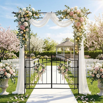 7 FT Metal Arch Stand for Outdoor Garden Party Decoration