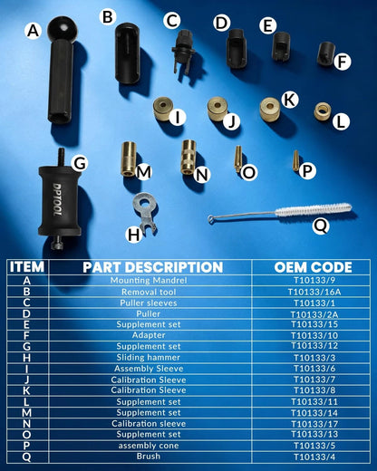 18PC Fuel Injector Puller Removal Set for Gasoline Vehicles