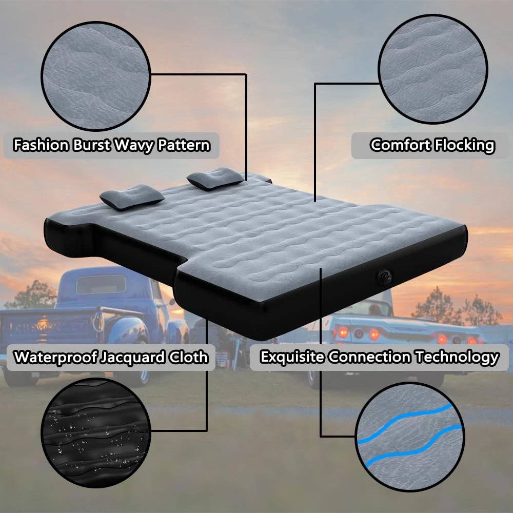 Inflatable Full-Size Short Truck Bed Air Mattress for Truck (2010–2023)