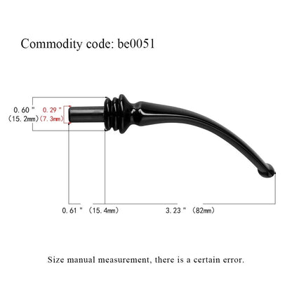 2X Bent Curved Pipe Stem Mouthpiece Replacement for Tobacco Pipe