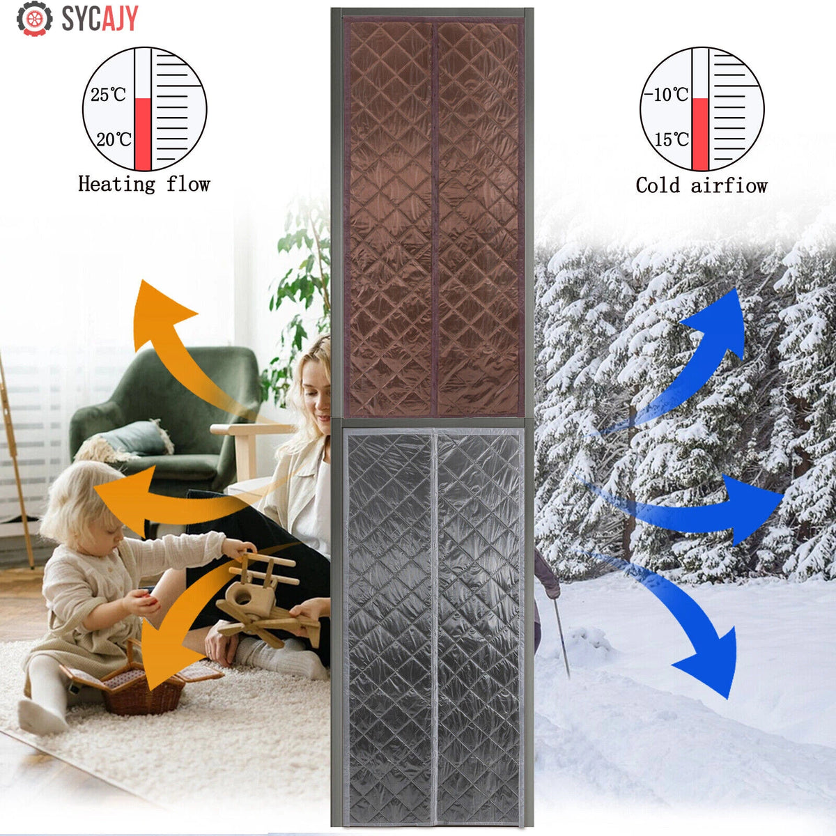 Insulated Door Curtain for Winter Protection (No Specific Part Numbers)