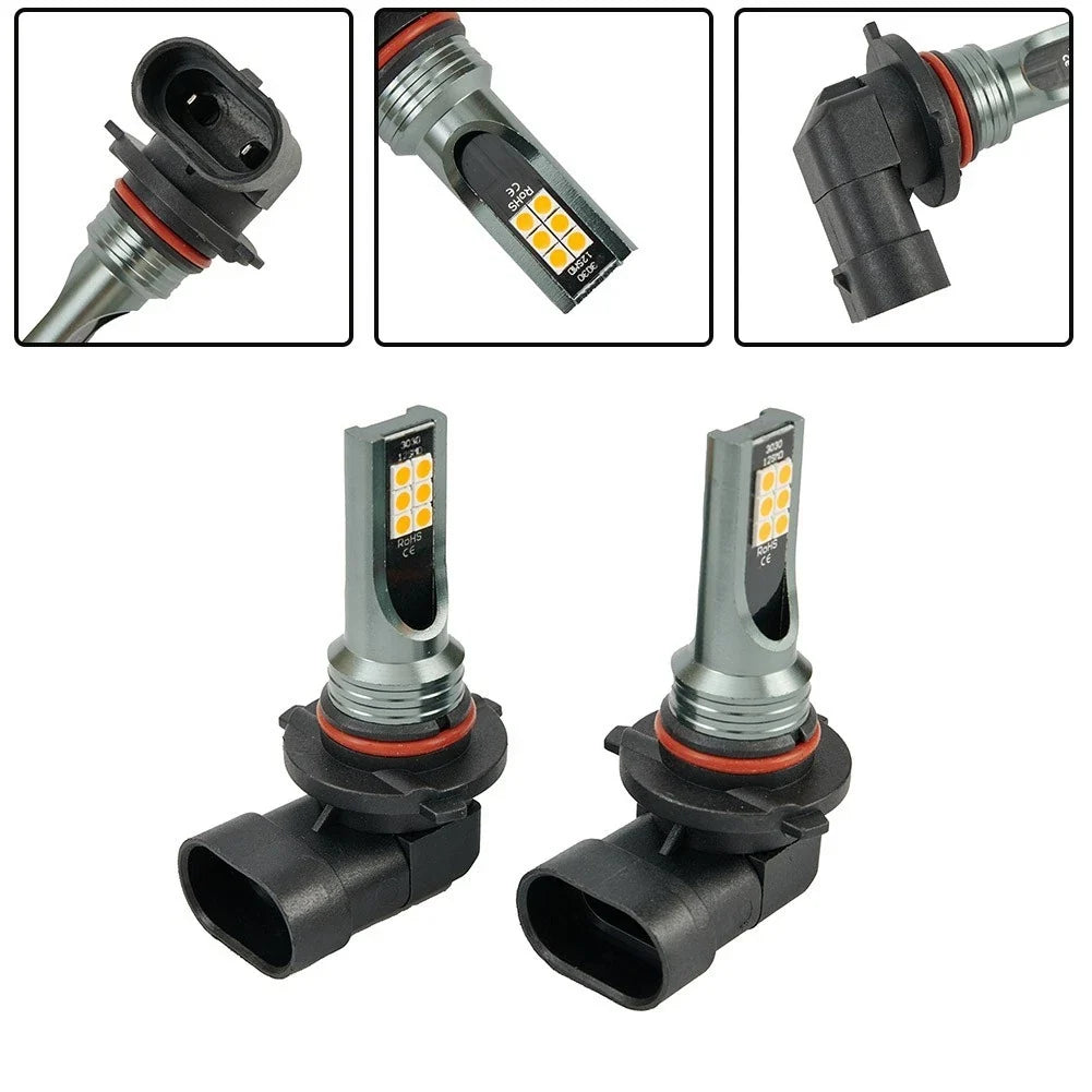 2X 9006 HB4 3000K Golden Yellow LED Fog Lights for