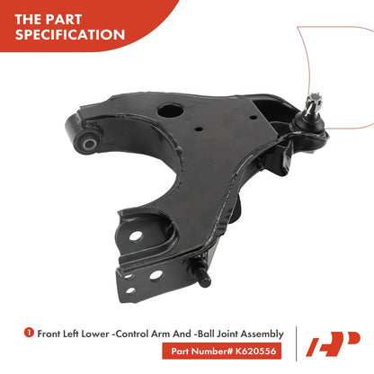 6X Control Arm with Ball Joint & Tie Rod End for Nissan Frontier Xterra (2005–2019)