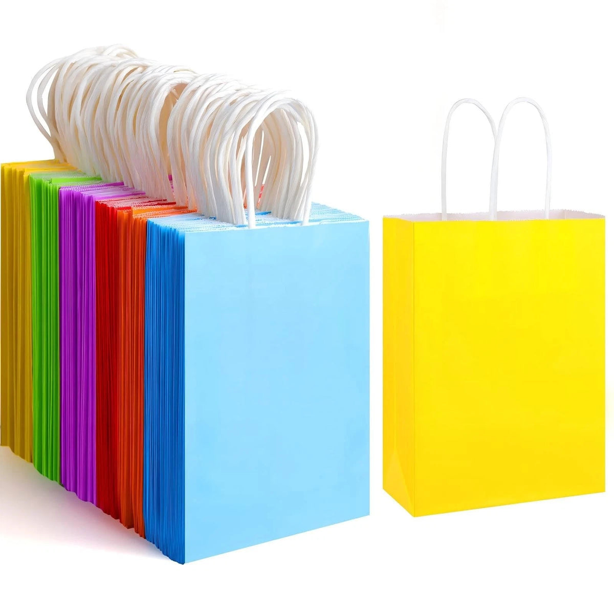 32Pcs Paper Gift Bags 5.25x3.25x8.25'' for Various Uses (Pack of 32)