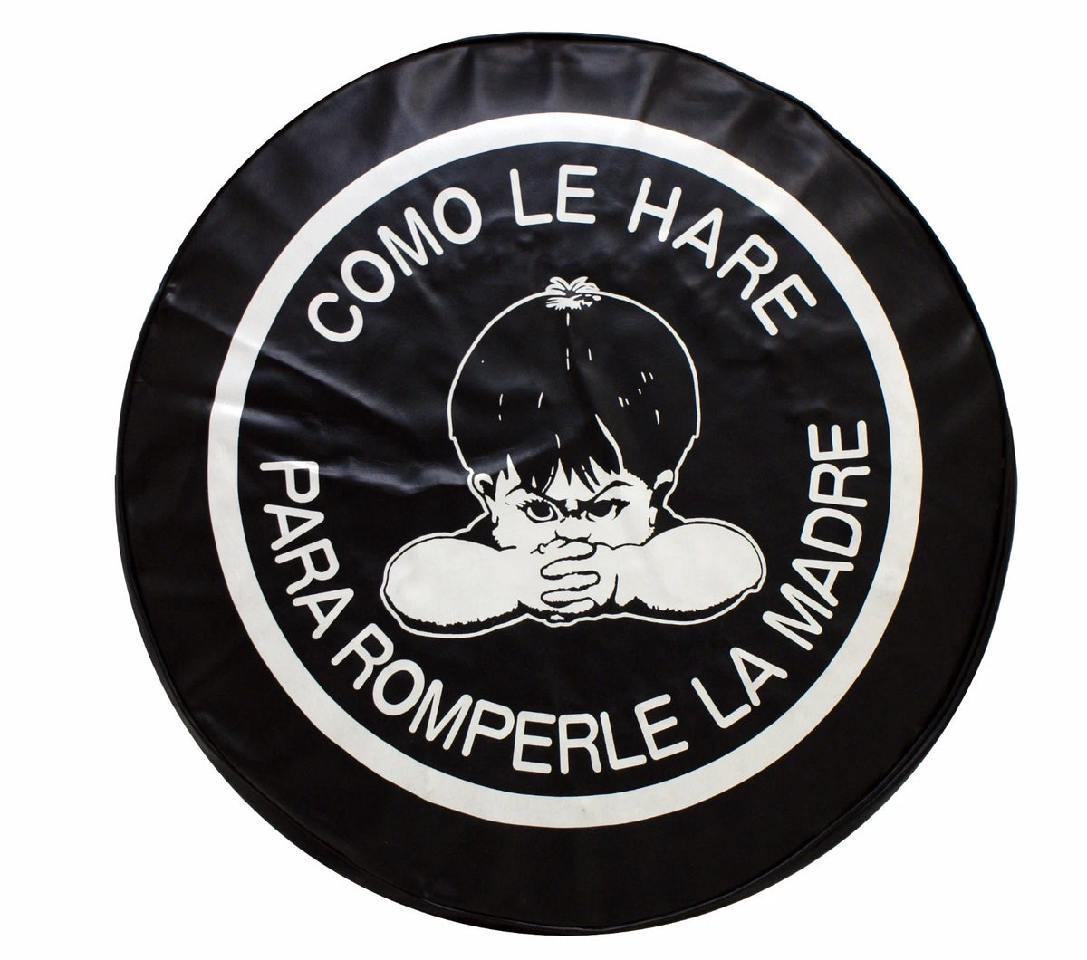 15" Angry Boy Black Tire Cover for Universal Fit (TC138)