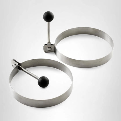 Set of 2 Norpro Stainless Steel Round Egg/Pancake Rings (3.75")
