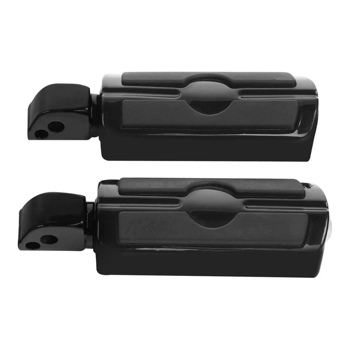 Black Rear Passenger Footpegs for Harley Softail Deluxe (2018–2025)