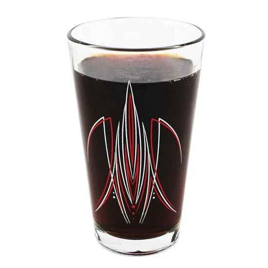 Pinstriped Pint Glasses Set of 2 for (910934-BLU)
