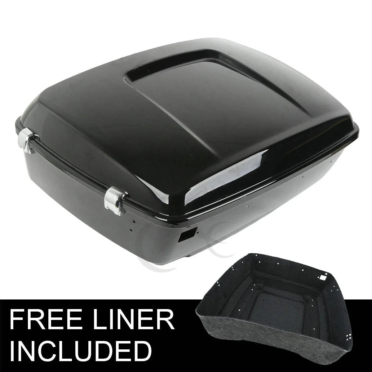 Vivid Black 13.7" King Trunk for Harley Davidson Touring Road Glide (2014–2026)
