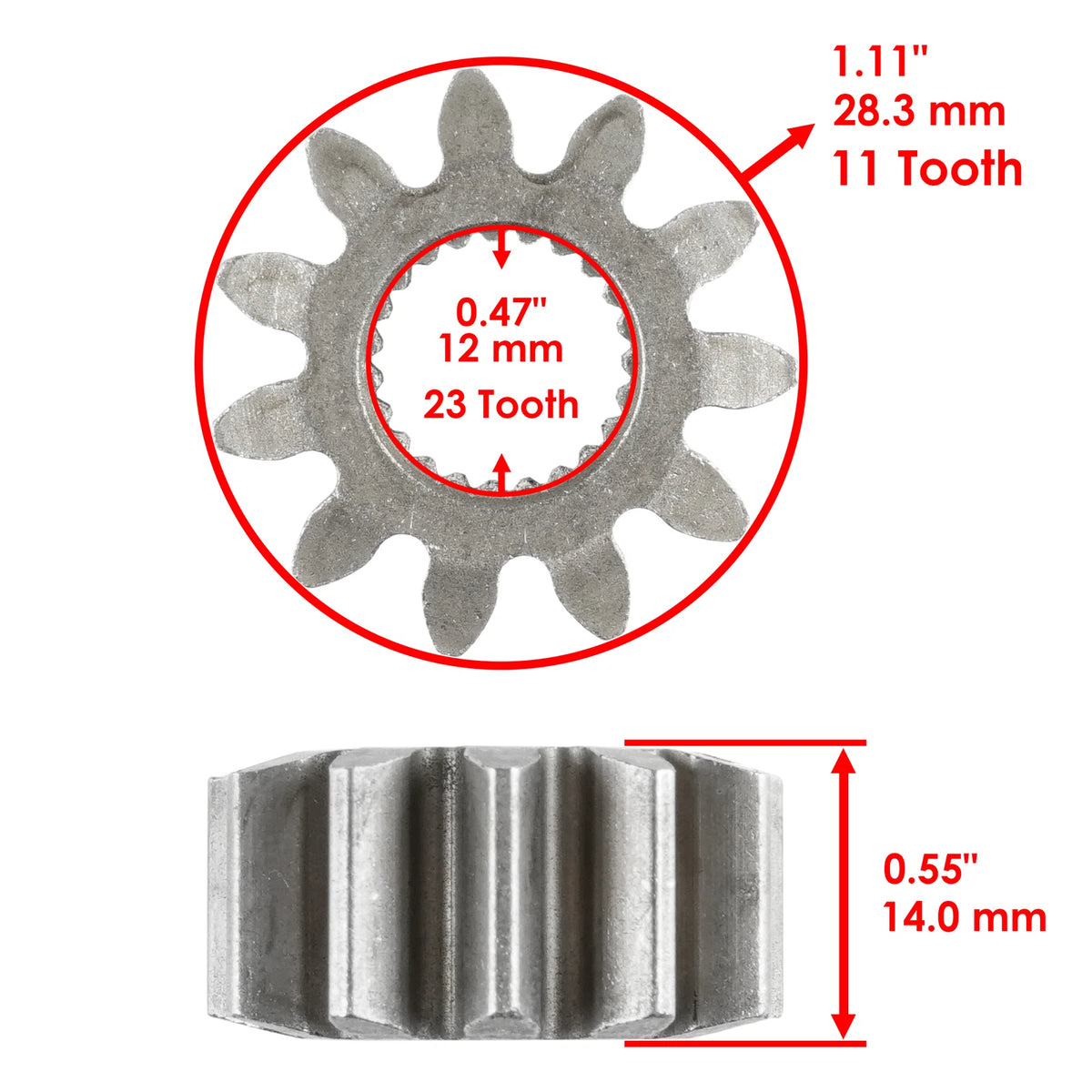 Steering Sector Plate Pinion Gear for Toro (GE106, GE107)