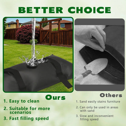 Set of 8 Umbrella Base Water Weight Bags for Patio Stability