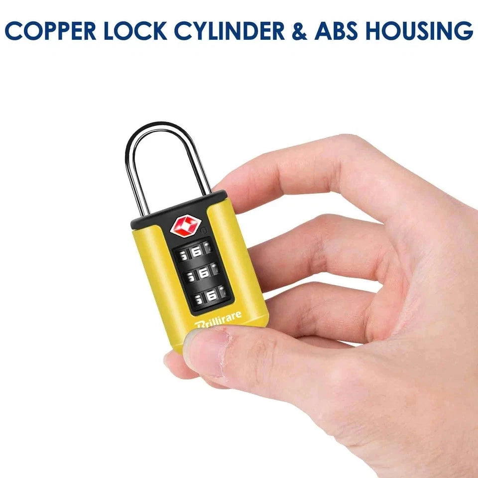 2 Pack TSA Approved Luggage Locks Combination Travel Padlock