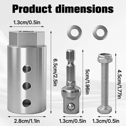 Trailer Jack Drill Adapter Kit for 1-Inch Drive Shafts (2-in-1 Design)