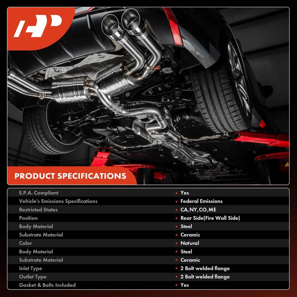 Rear Catalytic Converter for Dodge Grand Caravan Journey (2011–2019)