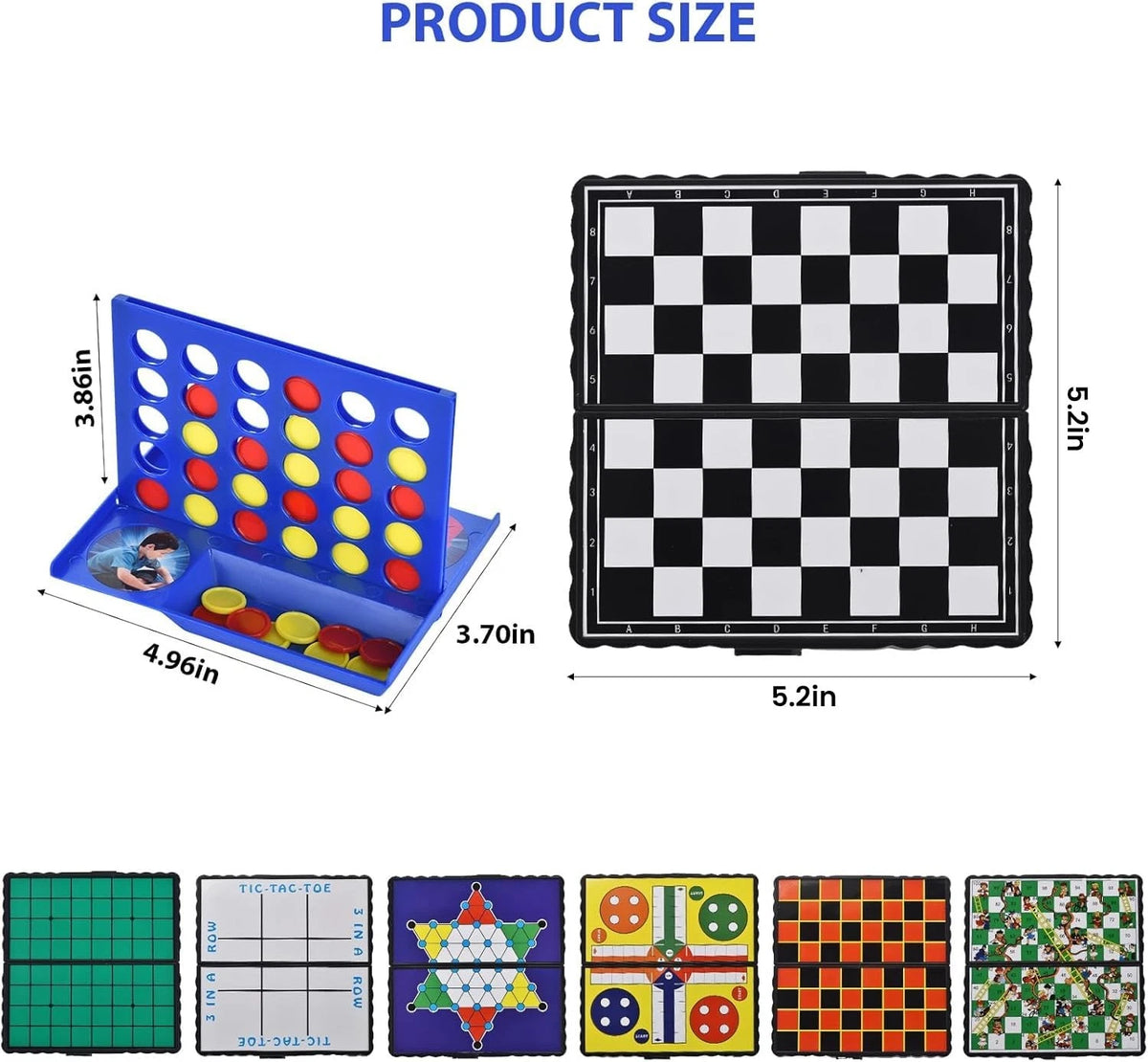 8-in-1 Mini Magnetic Travel Games Set for Kids and Adults