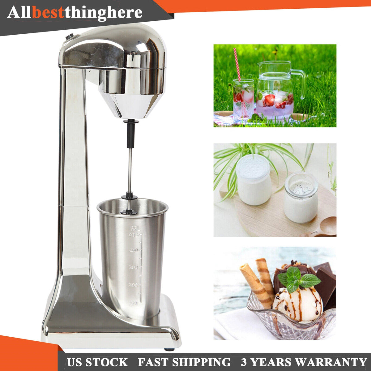 Commercial Electric Milk Shaker for Smoothies and Milkshakes