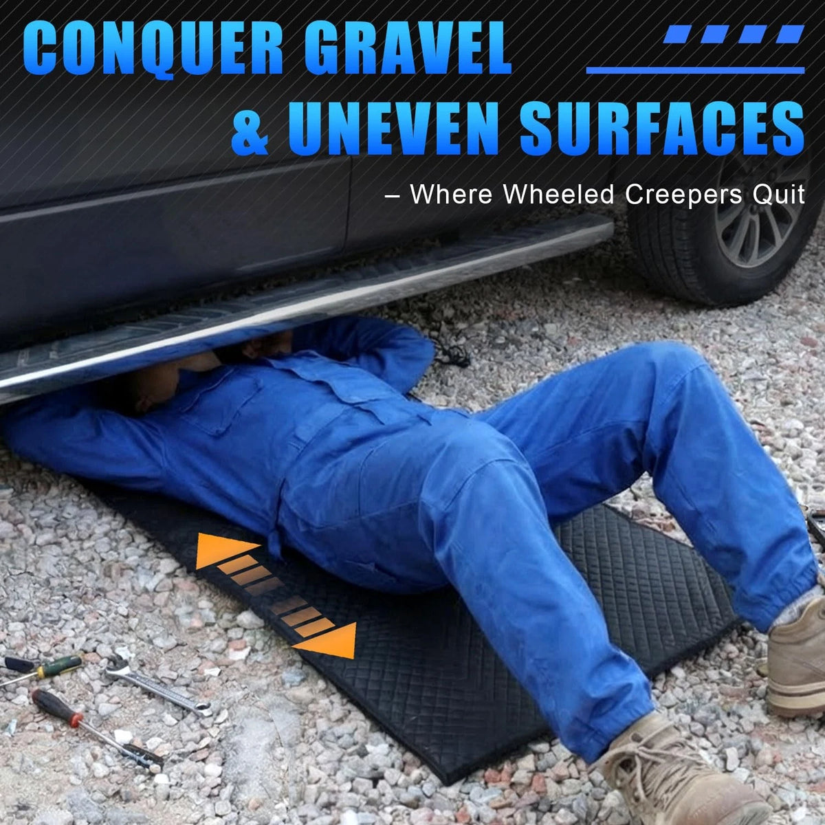 Rolling Creeper Mat for Under Car (145×67cm)