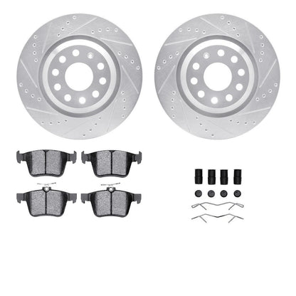 Rotor Set for Volkswagen Golf R (2015–2019) ALX-PAU-DF-7612-74036-CLA2, Drilled & Slotted