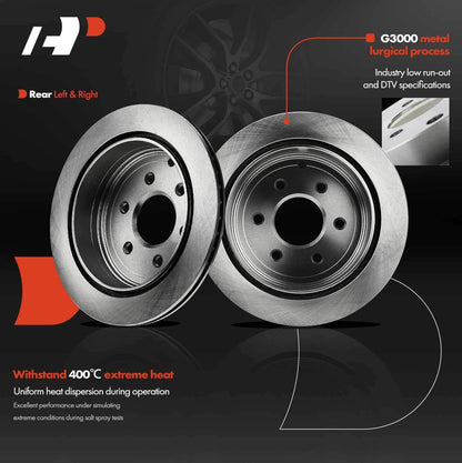 Rear Disc Brake Rotors for Nissan Frontier, Xterra, Suzuki Equator (2005–2019)