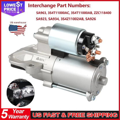 Starter 6674 for Ford Escape Focus (2005–2010) 3S4T11000AB 3S4T11000AC 3S4Z11002AB