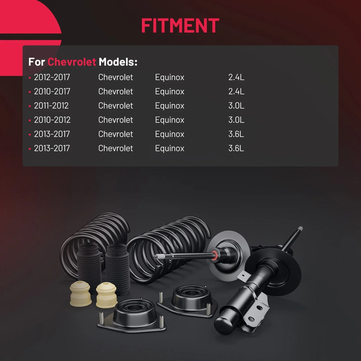 Front Quick Struts and Coil Springs for Chevrolet Equinox Terrain (2010–2017)