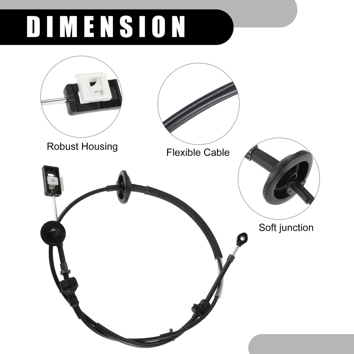 Automatic Transmission Shift Cable for Ford Excursion (2000–2005) Metal Black