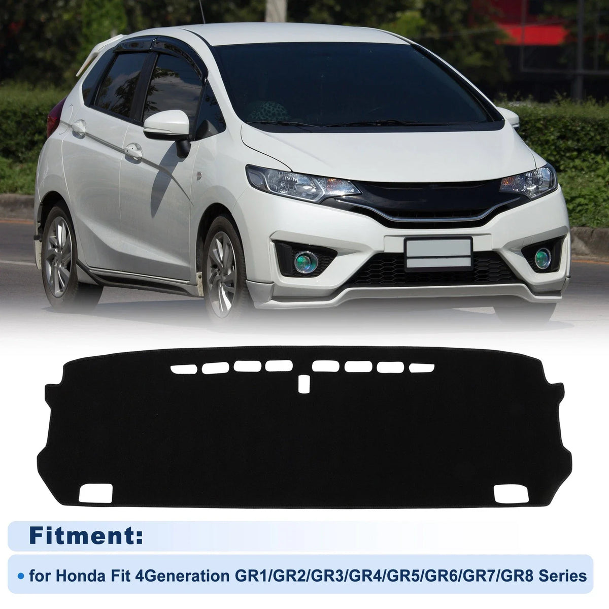 Dash Cover for Honda Fit (2007–2019) GR1/GR2/GR3/GR4/GR5/GR6/GR7 Black