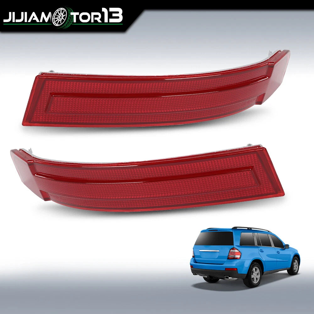 Pair Rear Bumper Reflectors for Mercedes-Benz GL X164 (2007–2009) JIJIA051421, A1648201174, A1648201274