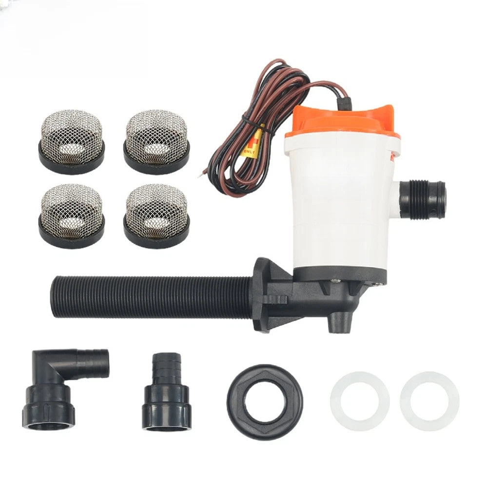 800GPH 12V Marine Submersible Pump with 4m Lift and 19mm Outlet