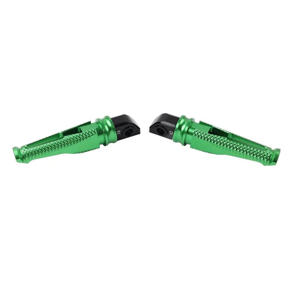 2pcs Green Rear Passenger Foot Peg for Daytona 675/R, 955i, Tiger 1050/SE/Sport