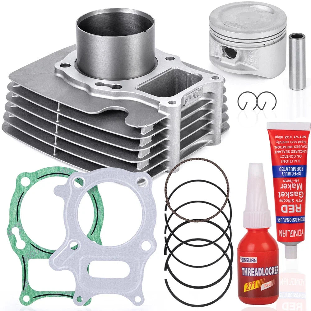 Top End Kit 68.5mm Cylinder Piston Gasket for Honda Recon 250 TRX250 (2002–2004)