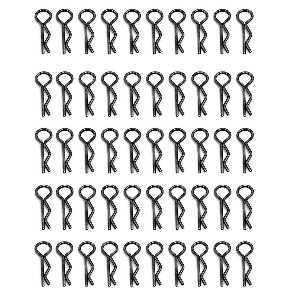 80Pcs Body Clips for 1/10 RC Car Truck Buggy (Red/Blue/Black)