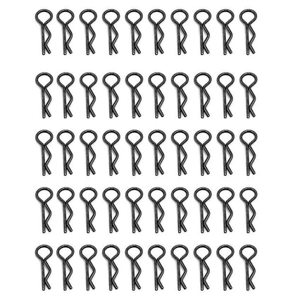 80Pcs Body Clips for 1/10 RC Car Truck Buggy (Red/Blue/Black)