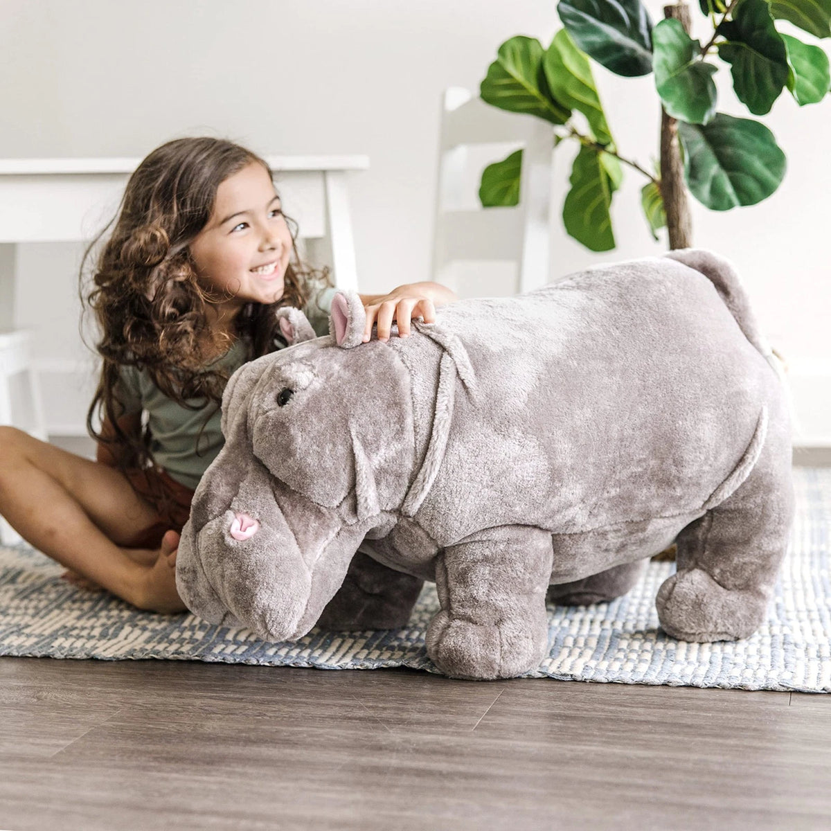 Giant Hippopotamus Stuffed Animal for Melissa & Doug (Over 2 Feet Long)