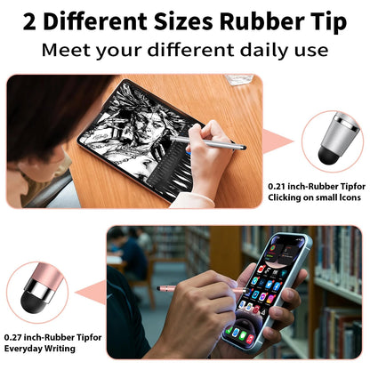 3X Stylus Pen for Touchscreen (2-in-1 Rose Gold/Silver/Black)