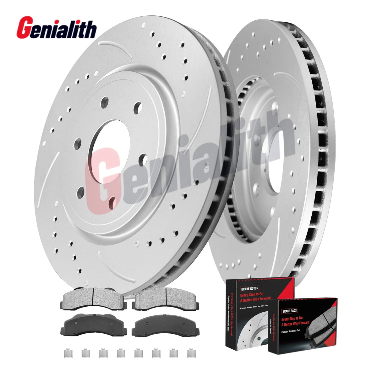 Front Drilled Disc Rotors & Brake Pads for Ford F-150, Expedition, Lincoln Navigator