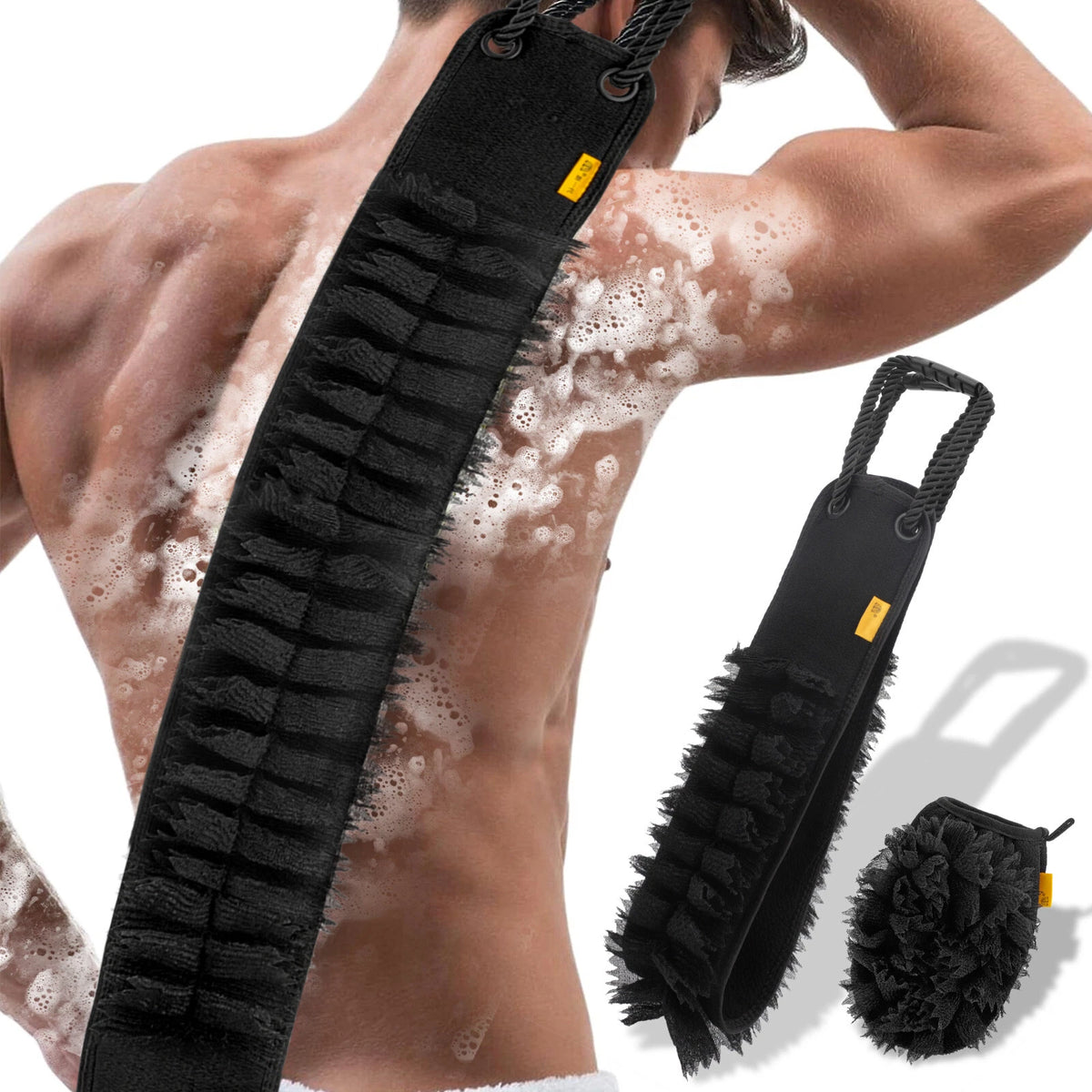 2X Shower Exfoliating Back Scrubber for Body Exfoliation (36")