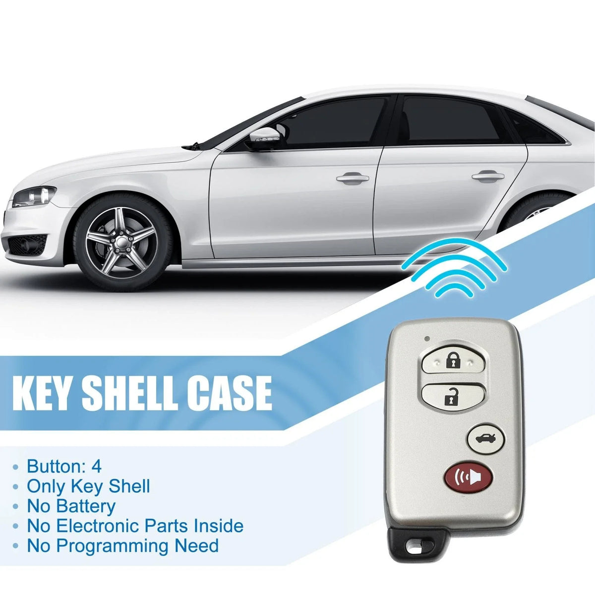 Set of 4 Key Fob Remote Control Cases for Toyota Avalon (2007–2012)