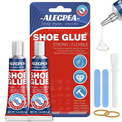 2X 30ML Clear Shoe Glue for Repairing Soles