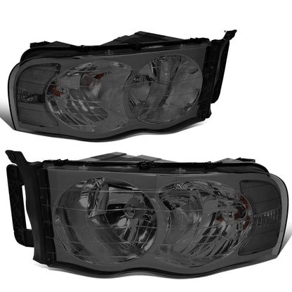Set of 4 Smoked Housing Headlight, Signal Lamp, LED Fog Light for Ram (2002–2005)