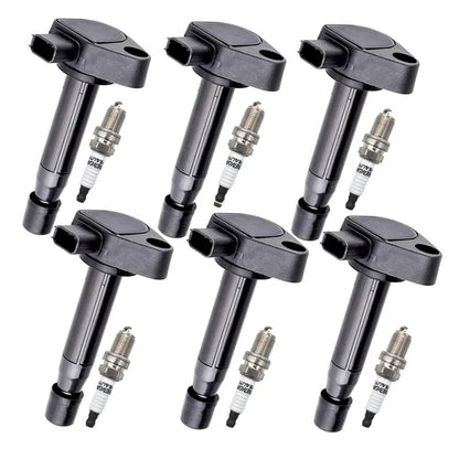 6X Ignition Coils + 6X Spark Plugs for Acura RL 2005–2010 3.5L 3.7L V6 UF242