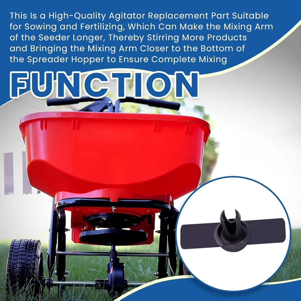 1Pcs Agitator for Echo RB-60 Broadcast Spreader Replacement Part