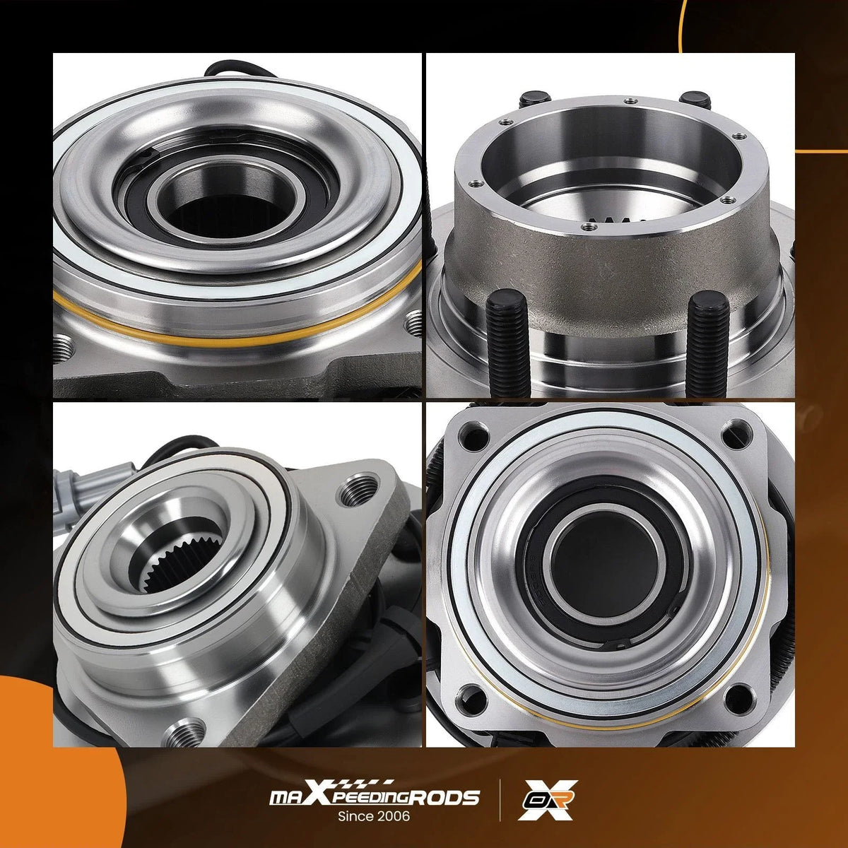 2X Front Wheel Hub and Bearing Assembly for Ford F-250 Super Duty (2011–2016)
