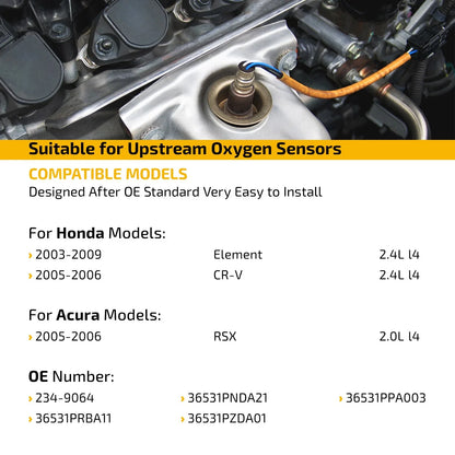 Upstream Oxygen Sensor for Acura RSX, Honda CR-V, Element (2002–2006) 234-9064
