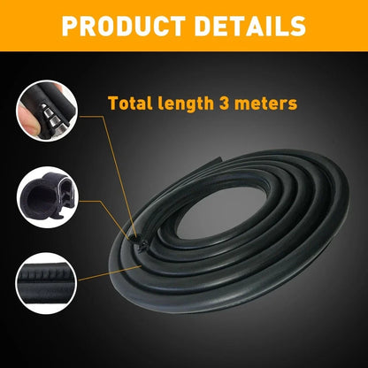 Universal Rubber Seal Weather Strip for Auto Door Window Lock Trunk Edge Trim