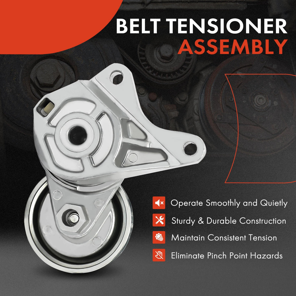 Belt Tensioner w/ Pulley for Honda Civic (2006–2011) 31170RMX003, 39070