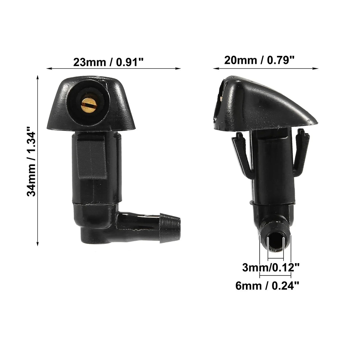 4 x Windshield Washer Nozzle Kit for Honda Civic, Odyssey, Accord (2001-2023)