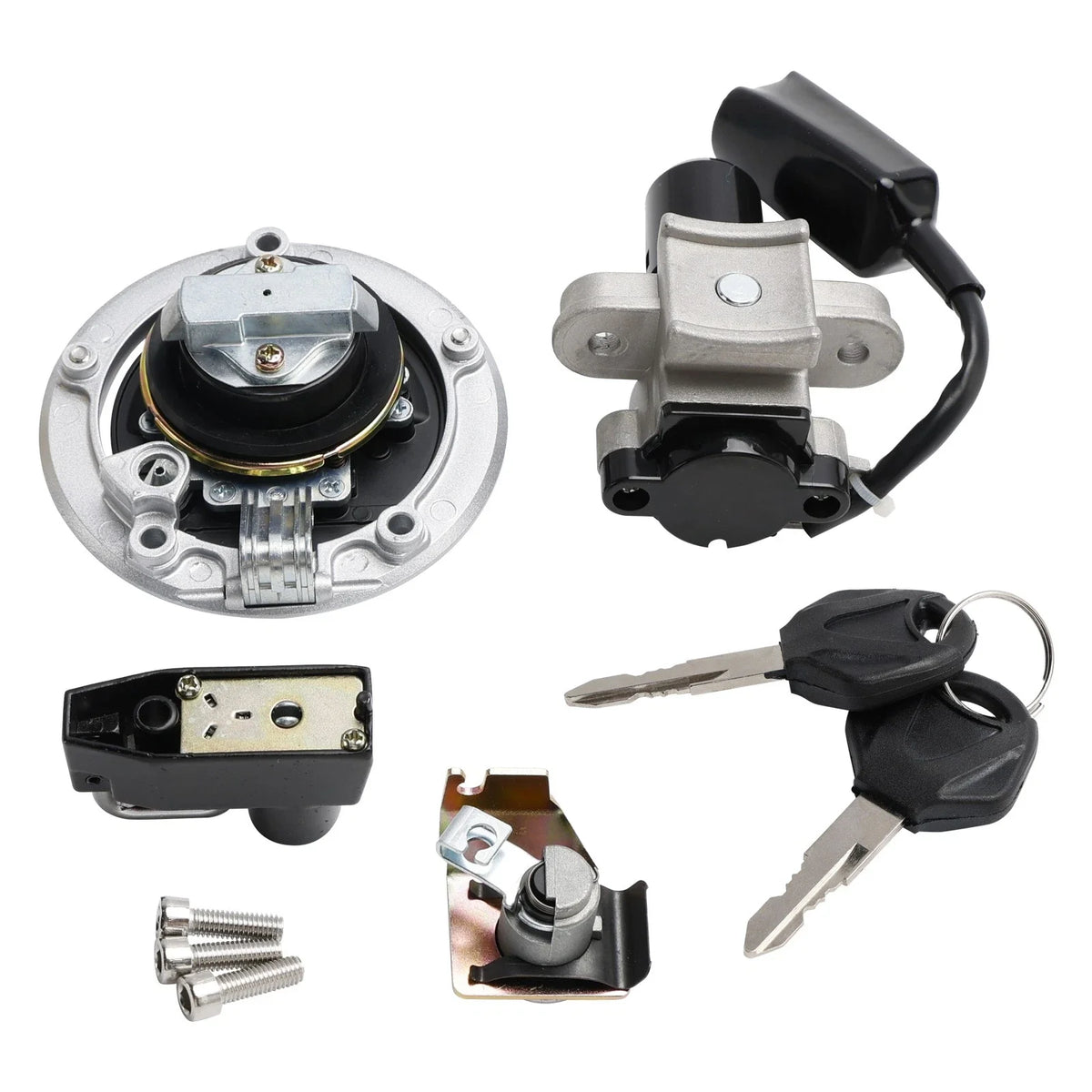 Ignition Switch Fuel Cap Helmet Seat Lock Set for Kawasaki Z125 Pro (2017–2023)