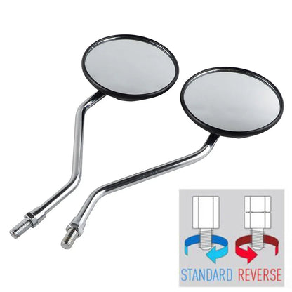 Left-Hand Right-Hand Thread Mirrors for Yamaha DT400 RD400 RD125 RD200 RD250 (1974–1980)