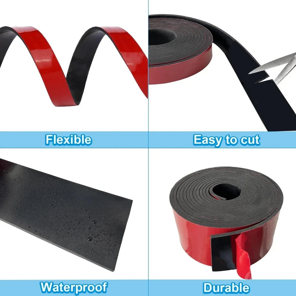Adhesive Rubber Strips 3" Wide x 1/8" Thick x 20" Long Neoprene